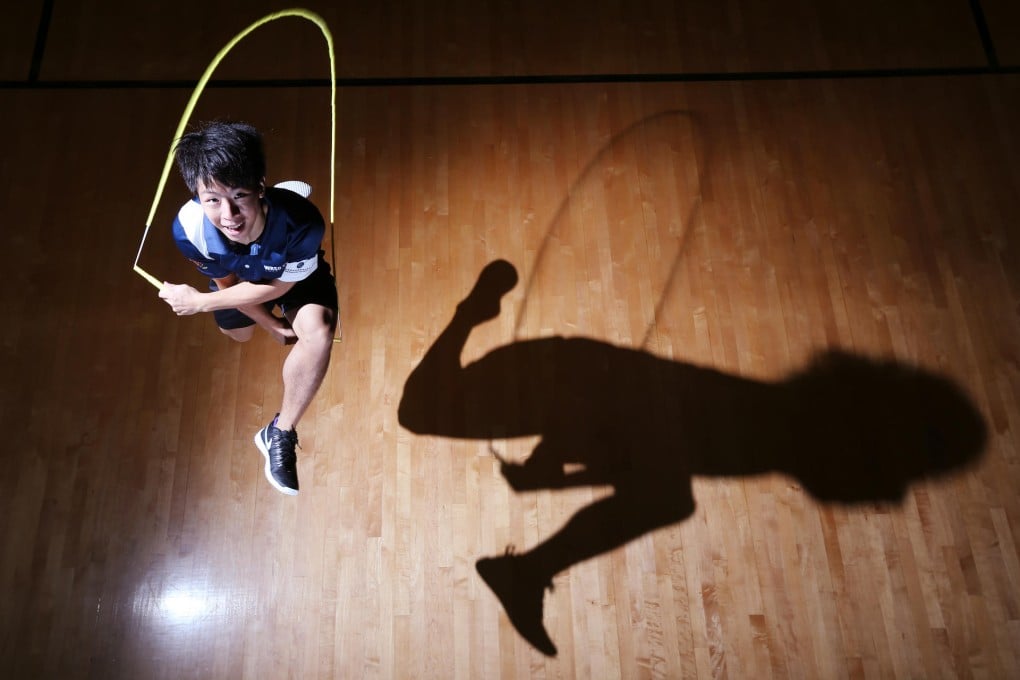 Student Timothy Ho, 19, has been skipping since Primary Two but "fell in love with the sport" at his first Asian championships in India. Photo: Felix Wong