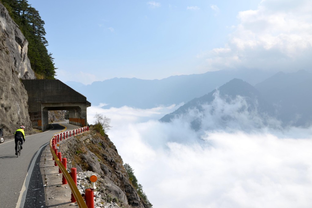 A cyclist takes in the view during a tour of Taiwan organised by In Motion Asia. Photo: In Motion Asia