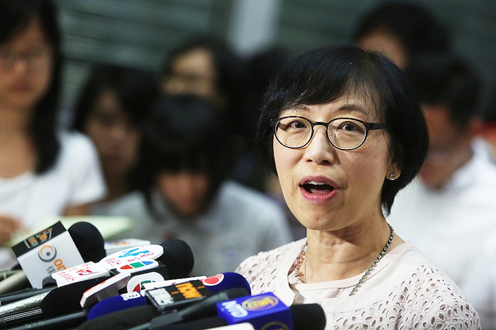 Sophia Chan Siu-chee, undersecretary for food and health, speaks to the media about the McDonald's food safety scare. Photo: Sam Tsang