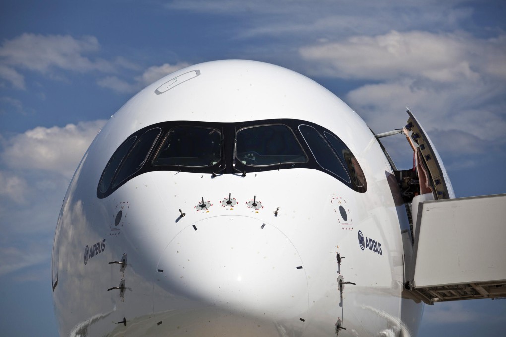 The Airbus A350 is expected to be the world's most fuel-efficient and modern passenger jet for its usage of advanced composite materials. Photo: Bloomberg