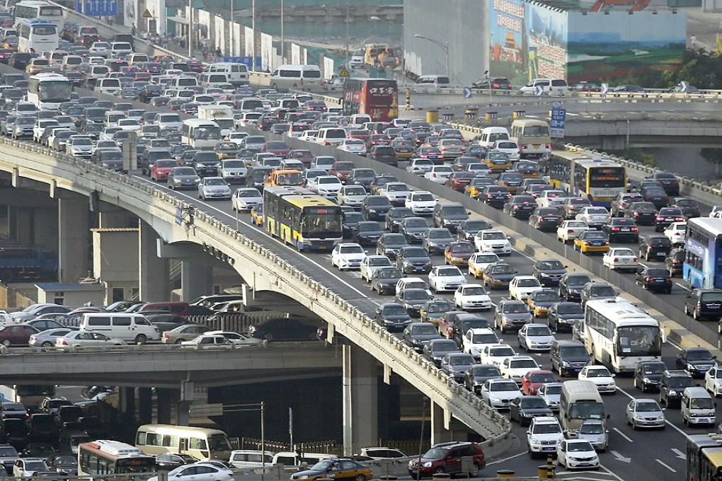 Heavy traffic in Beijing. Photo: Reuters