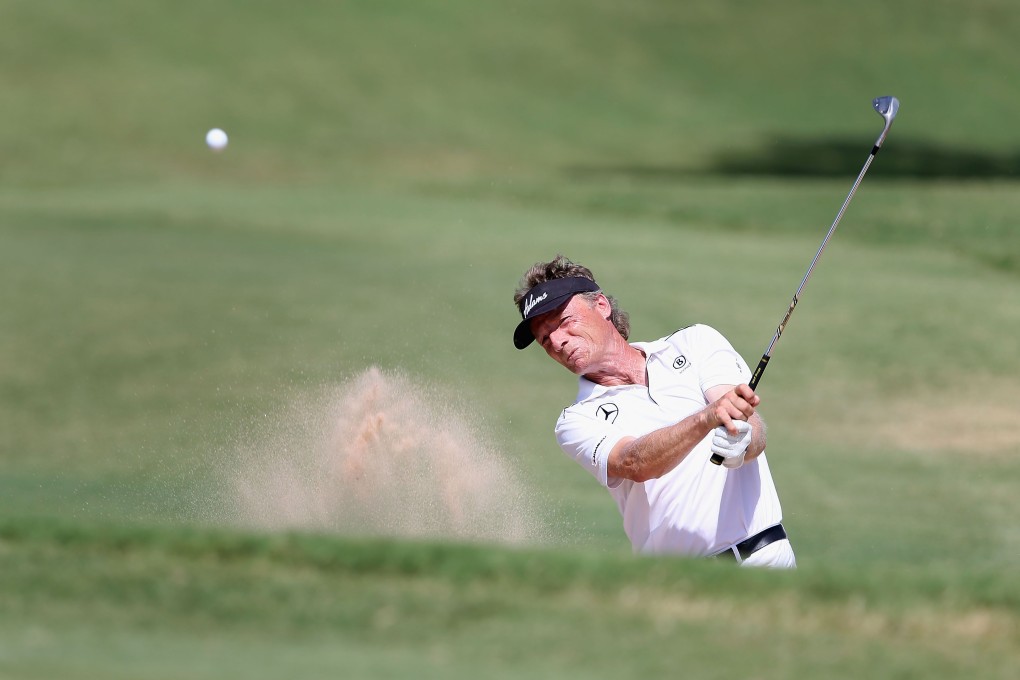 Bernhard Langer on his way to a 13-stroke victory at the Senior British Open. Photo: AFP