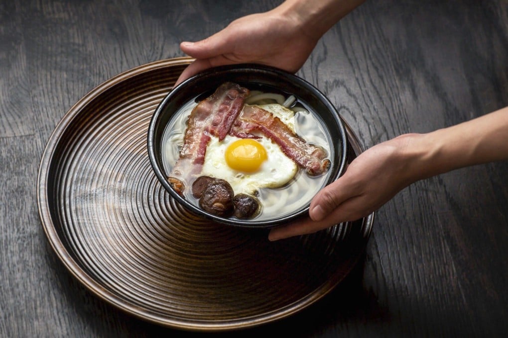 English breakfast udon at Koya Bar.