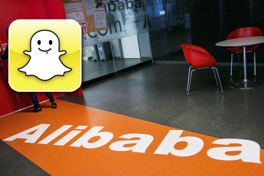 Alibaba is building a presence in the US, while Snapchat’s popularity has continued to grow, with people sending more than 700 million disappearing “snaps” a day. Photo: Reuters