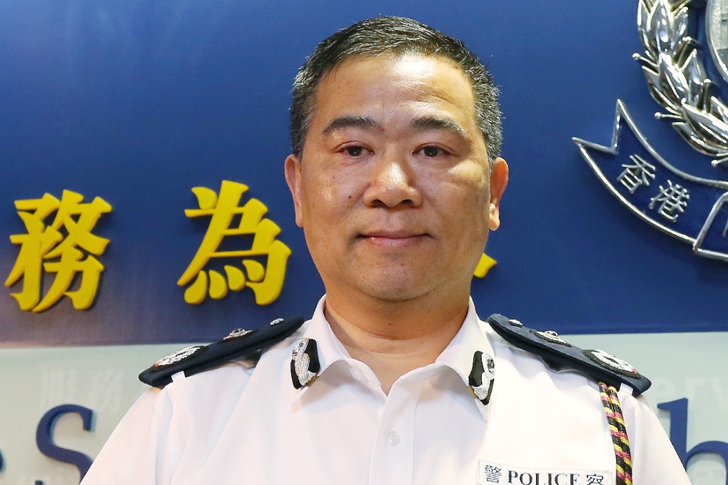 Acting director of operations Cheung Tak-keung attends a press conference on Hong Kong crime situation in the first half of 2014 at Police Headquarters in Wan Chai. Photo: Nora Tam