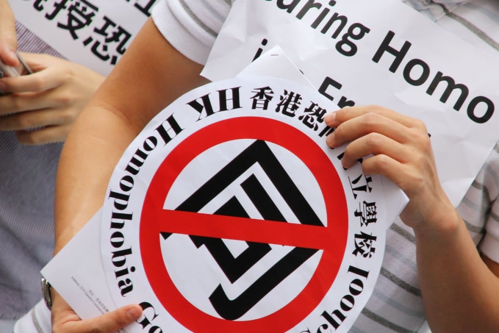Hong Kong students protest against conversion therapy in this file photo from 2011. Photo: Nikolas Schoefer