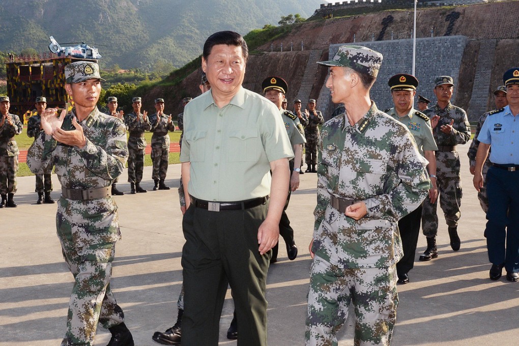 Xi Jinping visits troops in Fujian on Wednesday. Photo: Xinhua