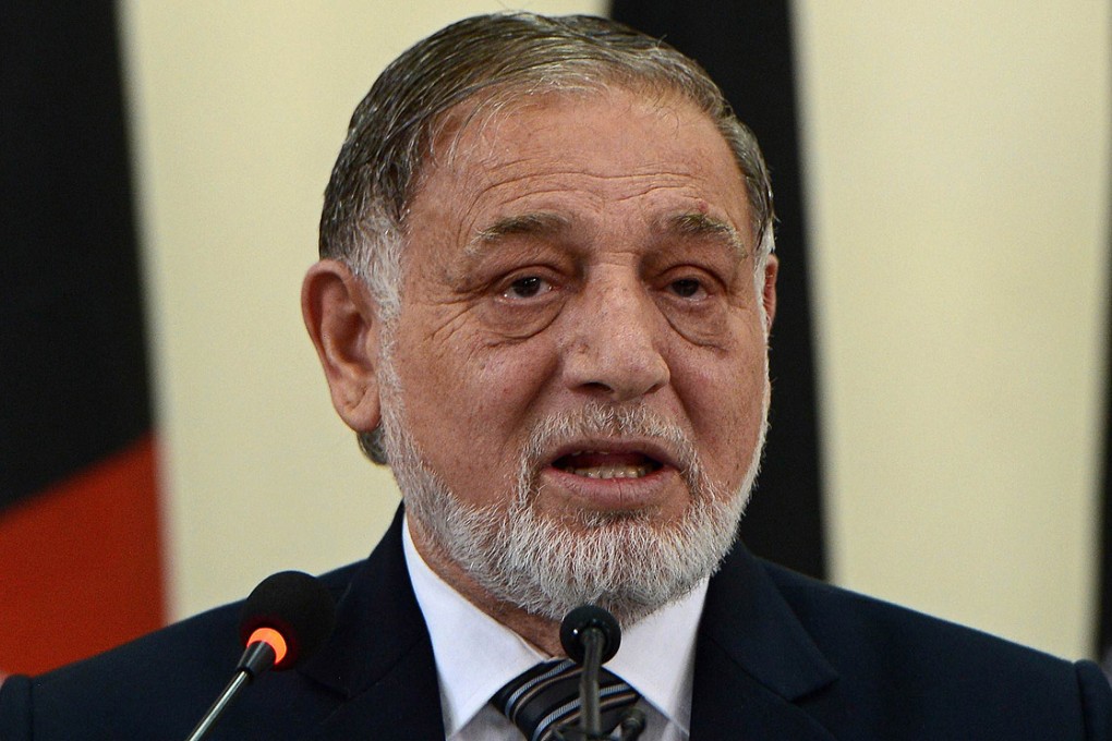 The head of the Afghan Independent Election Commission, Ahmad Yusuf Nuristani speaks during a press conference in Kabul. Photo: AFP