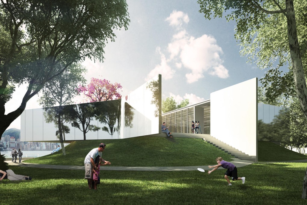 An artist's impression of one of the pavilions that will sit within the 23 hectare park. Photo: SCMP