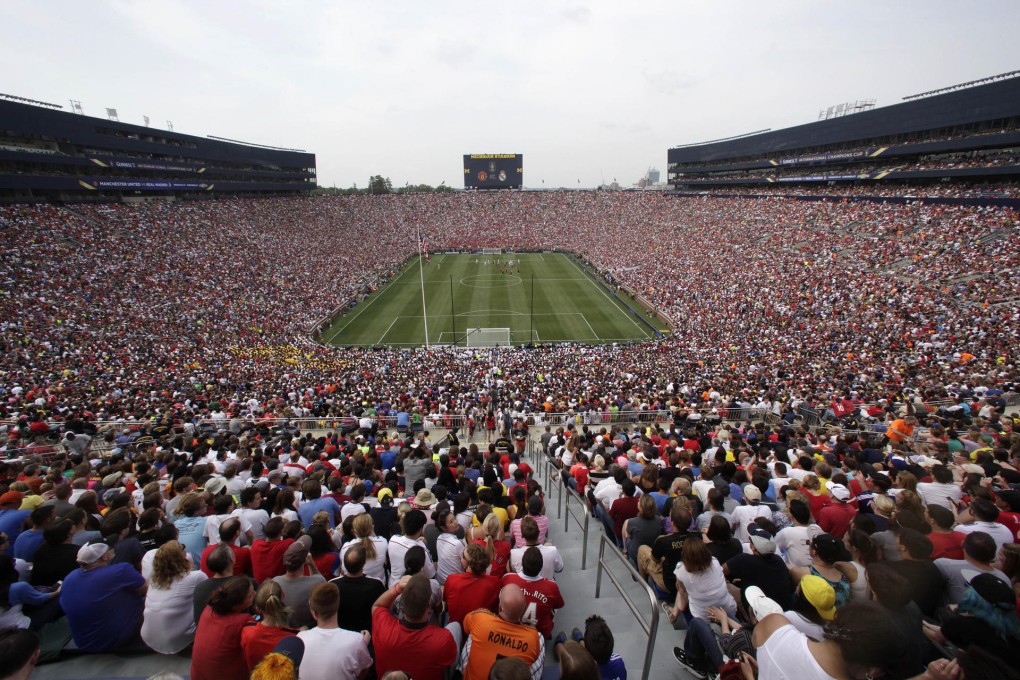 Manchester United and Real Madrid clash before a crowd of 109,318 in Michigan - the largest to watch a soccer match in the US. Photo: AP