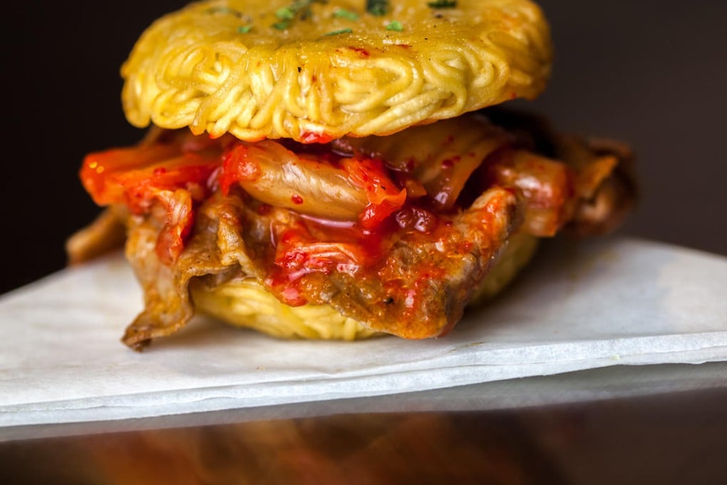 Ramen burger at Street Meat