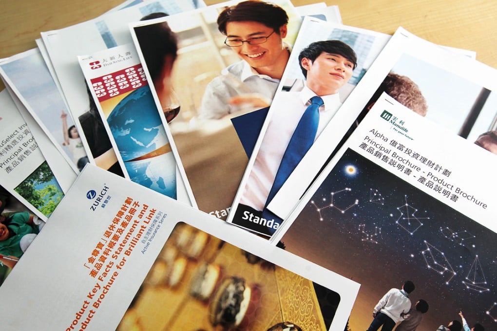 It is expected that some of the 70,000 insurance brokers registered with the Hong Kong Federation of Insurers will be affected as many rely on the sale of upfront commission paying products to support their business costs and personal income. Photo: Dickson Lee