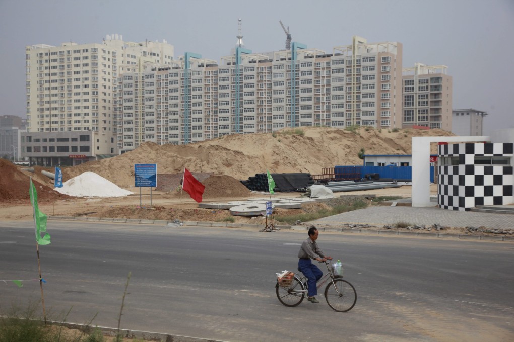 Property development in Yulin, Shaanxi province. China South City has bought the land use rights of eight parcels in Xian in Shaanxi province. Photo: EPA