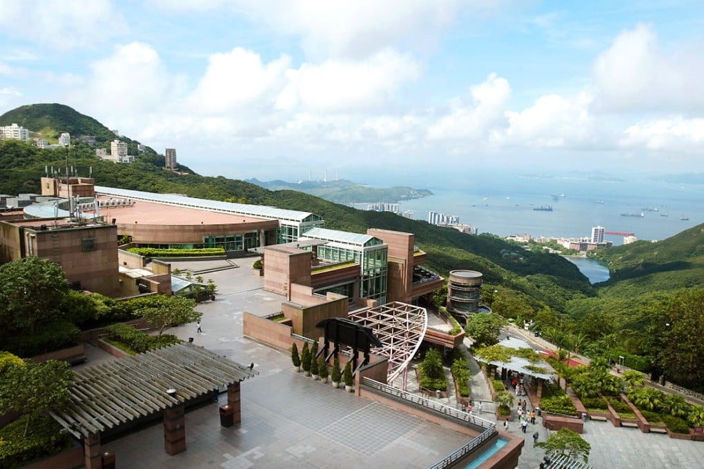 A view of the Peak Galleria roof from the Peak Tower. Photo: David Wong