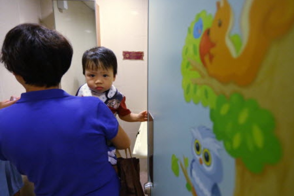 Paradise Mall in Heng Fa Chuen provided the facility but it was found to be unhygienic, with rubbish strewn on the changing table and cockroaches sighted.  Photo: Nora Tam