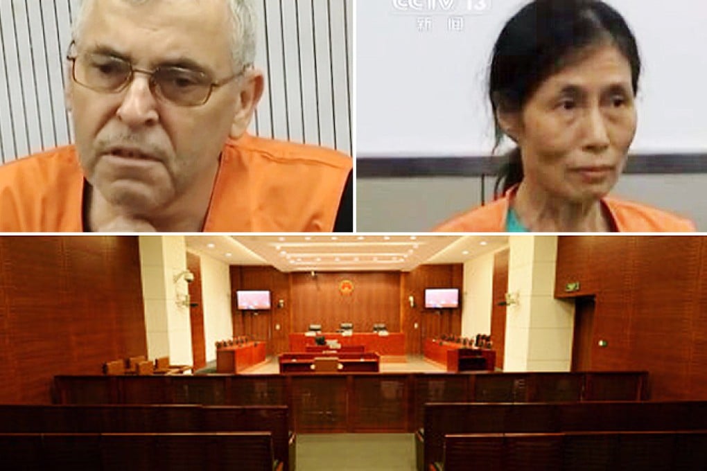 Peter Humphrey, Yu Yingzeng stand trial at a Shanghai court on Friday