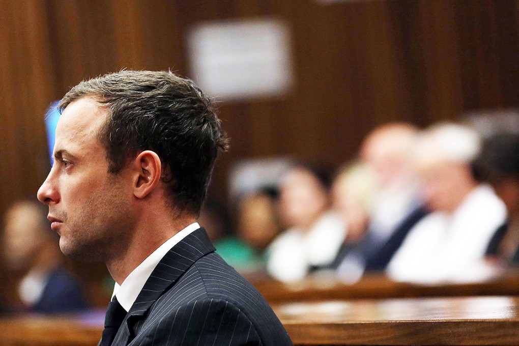 Pistorius listens to the closing arguments in his murder trial at the High Court in Pretoria. Photo: AFP