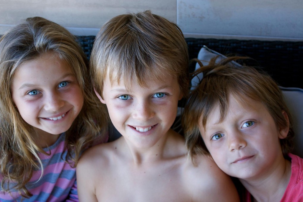 The Maslin children - from left, Evie, Mo and Otis. Photo: EPA