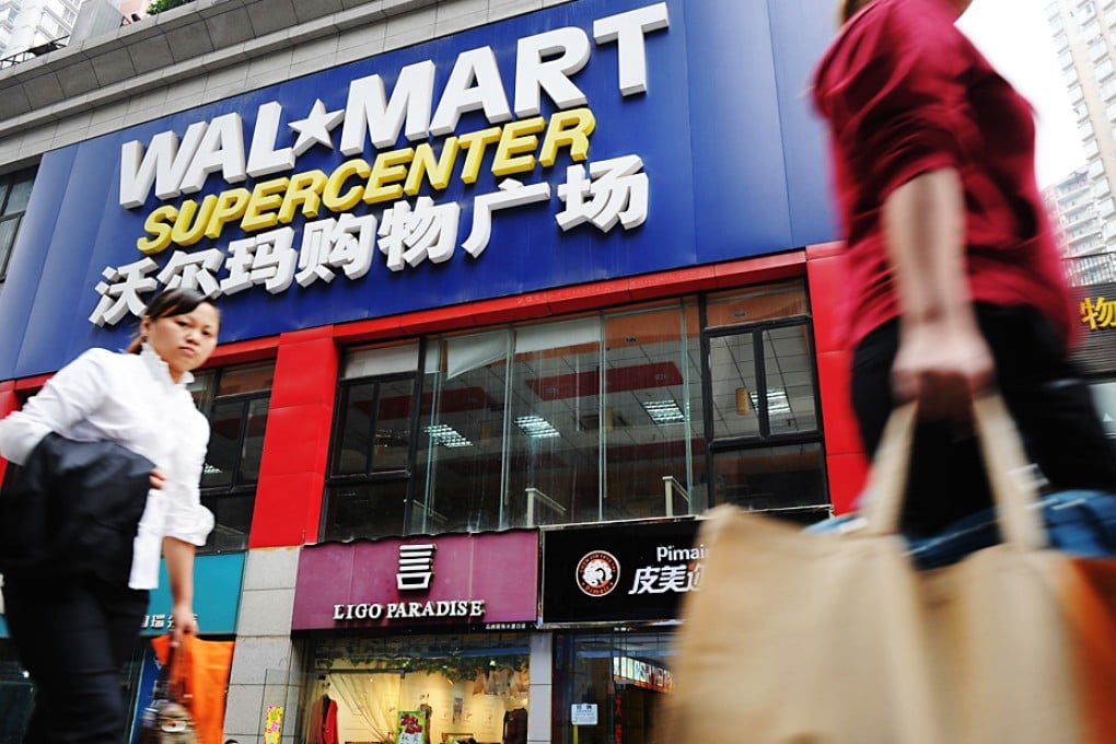 Wal-Mart, which has 400 stores across China, vows to conduct surprise safety inspections after video scandal. Photo: Xinhua