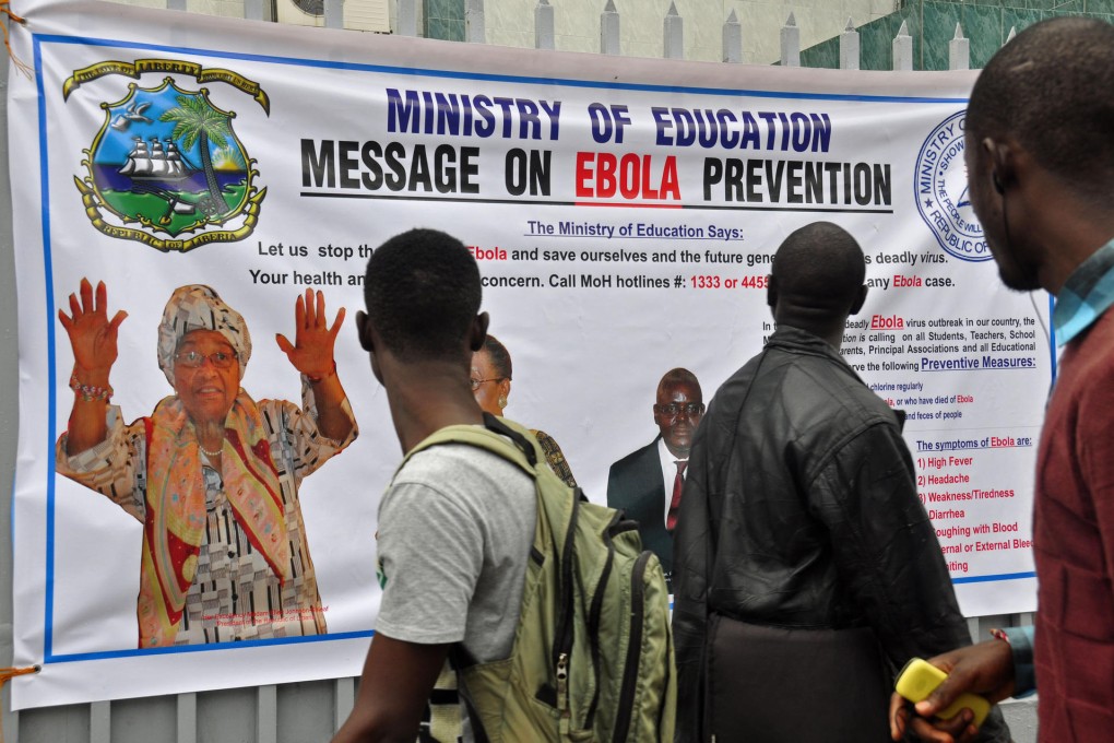 A poster warns people in Monrovia of the dangers of Ebola. Photo: AP