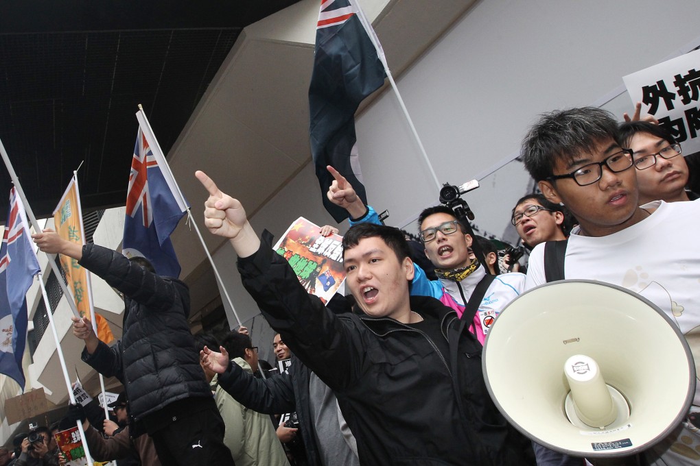 Protesters demand a limit on mainland visitors. Photo: Felix Wong