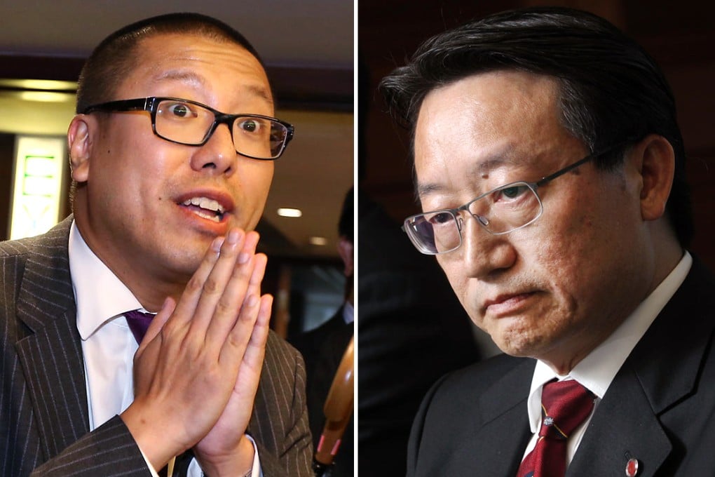 Kevin Yam (left) and Law Society president Ambrose Lam.