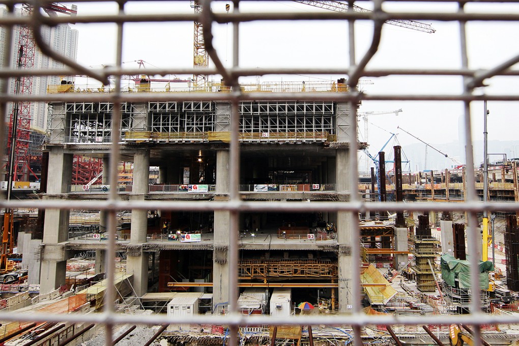 Construction on the express link's West Kowloon terminus. Photo: Felix Wong