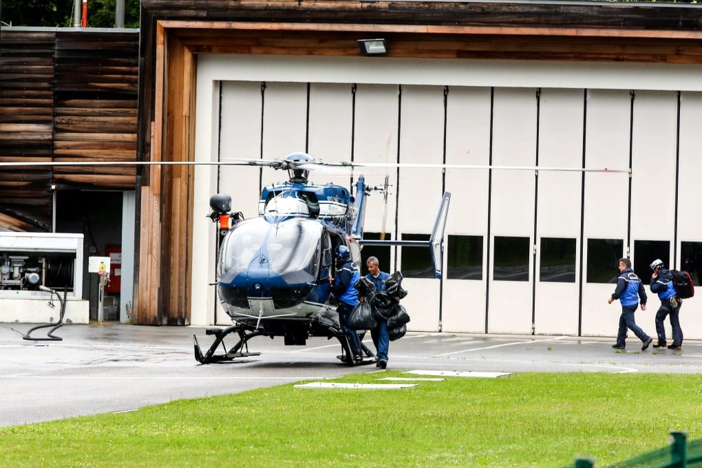 Mountain rescue teams at the Mollaret rescue base, in Chamonix at the French Alps, France. Photo: EPA