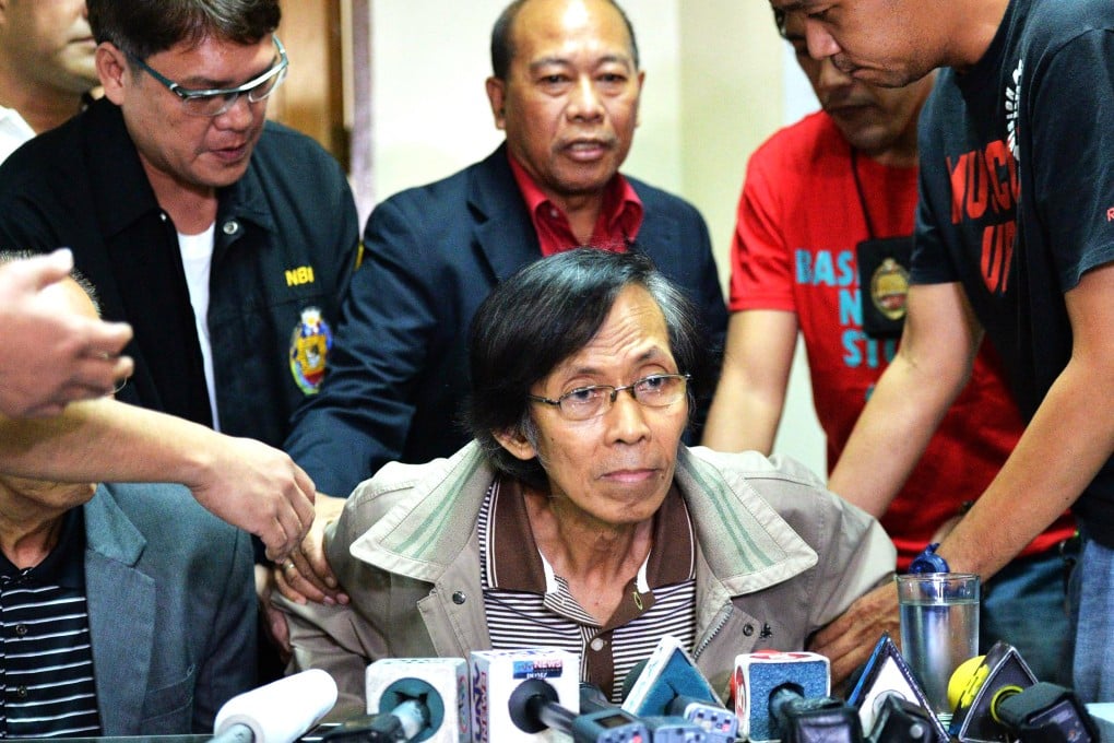 Fugitive Jovito Palparan after his arrest in Manila. Photo: AFP