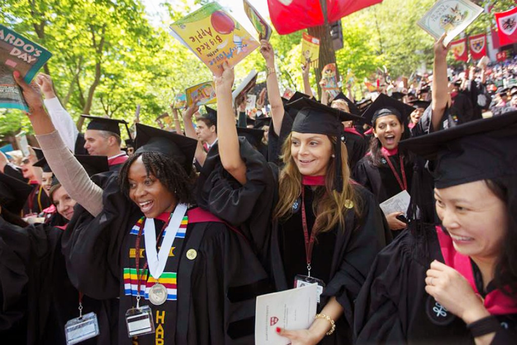 Graduates celebrate at Harvard University. Photo: Screenshot via Facebook