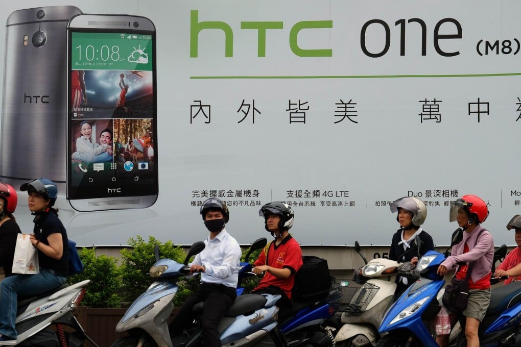 HTC's One M8 is out of reach of many mainlanders. Photo: AFP