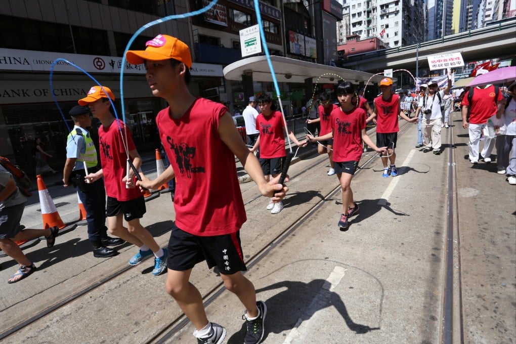 Groups took part in the morning's run. Photo: SCMP