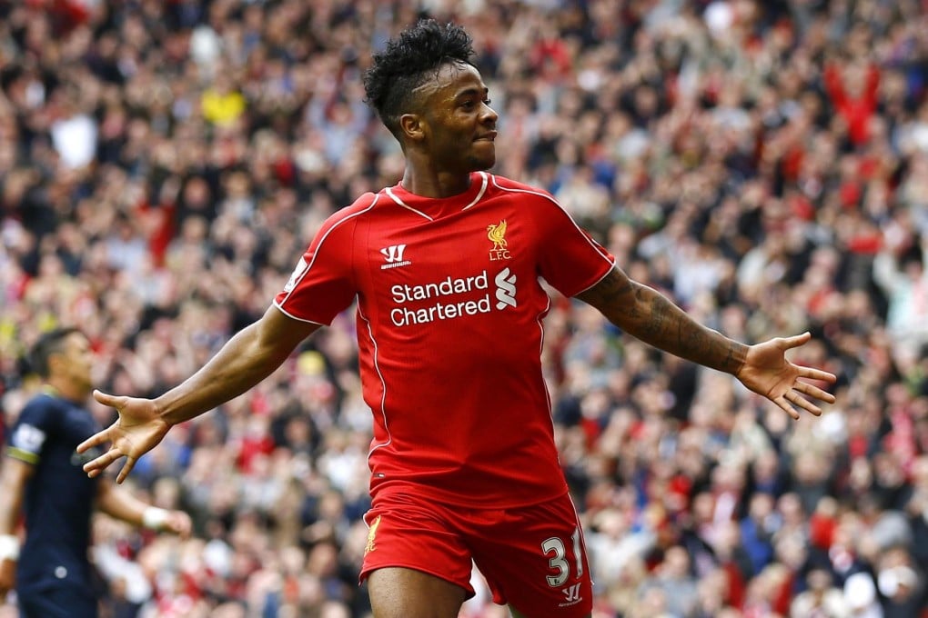 Liverpool's Raheem Sterling celebrates after scoring against Southampton in their English Premier League match at Anfield. Photo: Reuters