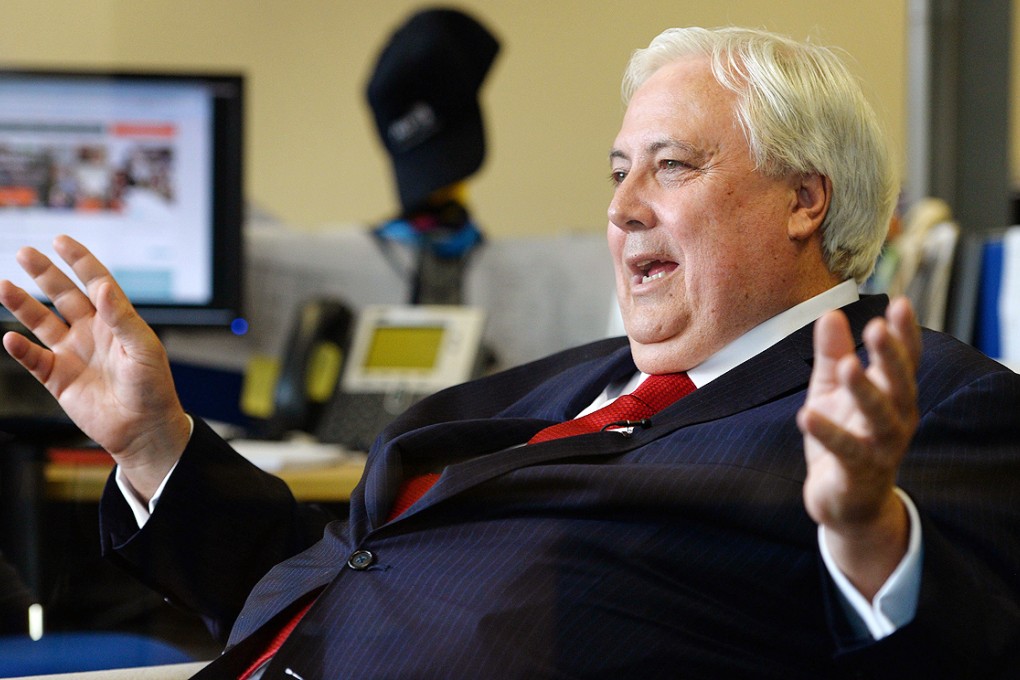 Australian billionaire and leader of the Palmer United Party Clive Palmer slammed Chinese business interests in his country. Photo: AFP
