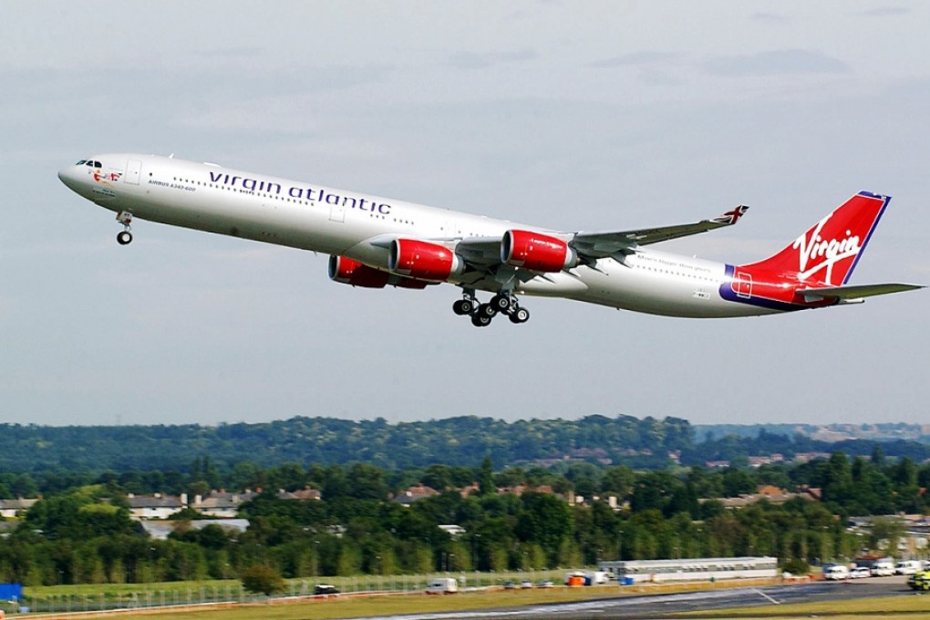 The Virgin Airways Airbus A340 was 1,000km into its flight when pilots were forced to return to Hong Kong. Photo: AFP