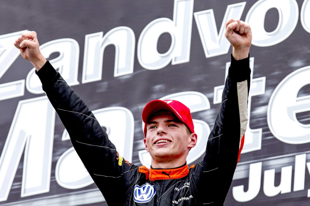 Sixteen-year-old Max Verstappen after winning the Formula 3 Zandvoort Masters in The Netherlands. Photo: EPA