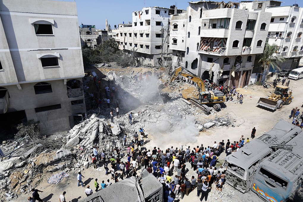 The home of Hamas military chief Mohammed Deif was destroyed by an Israeli air strike, killing his wife and infant daughter. Photo: AFP