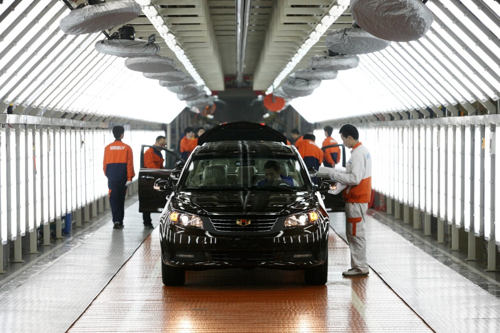 Geely expects sales to pick up in the second half. Photo: Bloomberg