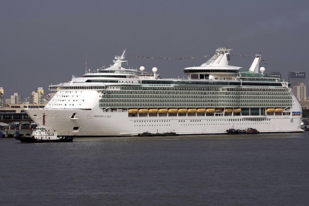 Royal Caribbean cruise ship Mariner of the Seas is docked at the international passenger port in Shanghai. Photo: AP