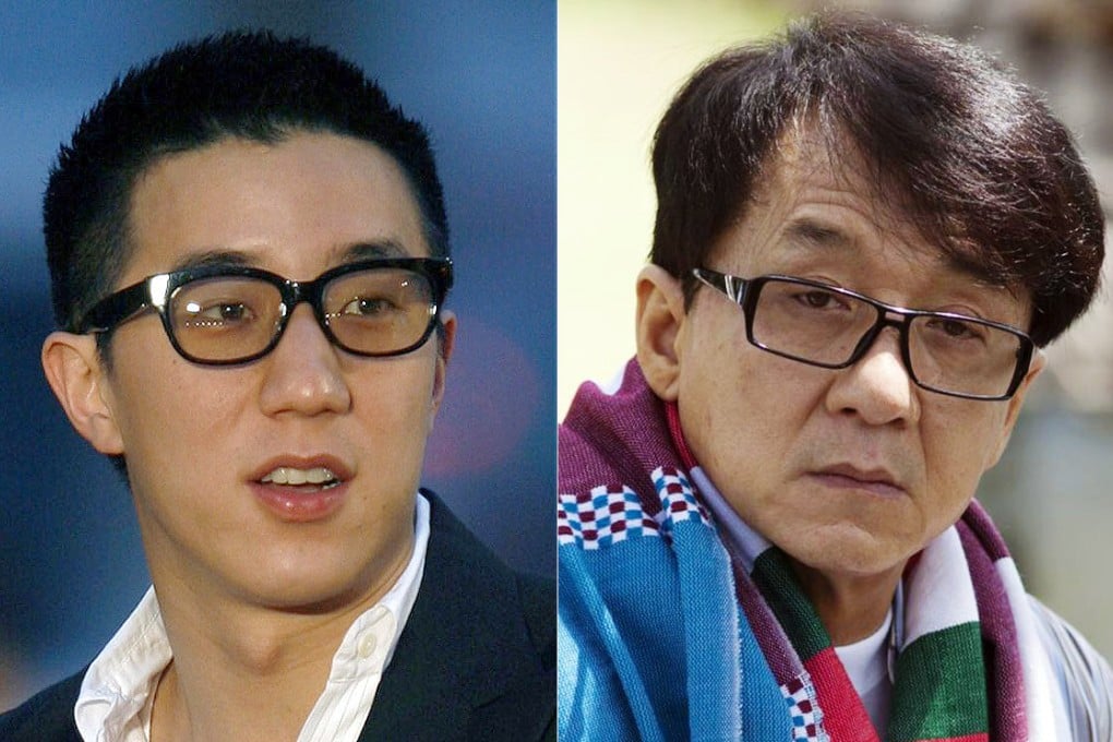 Jaycee (left) and Jackie Chan.