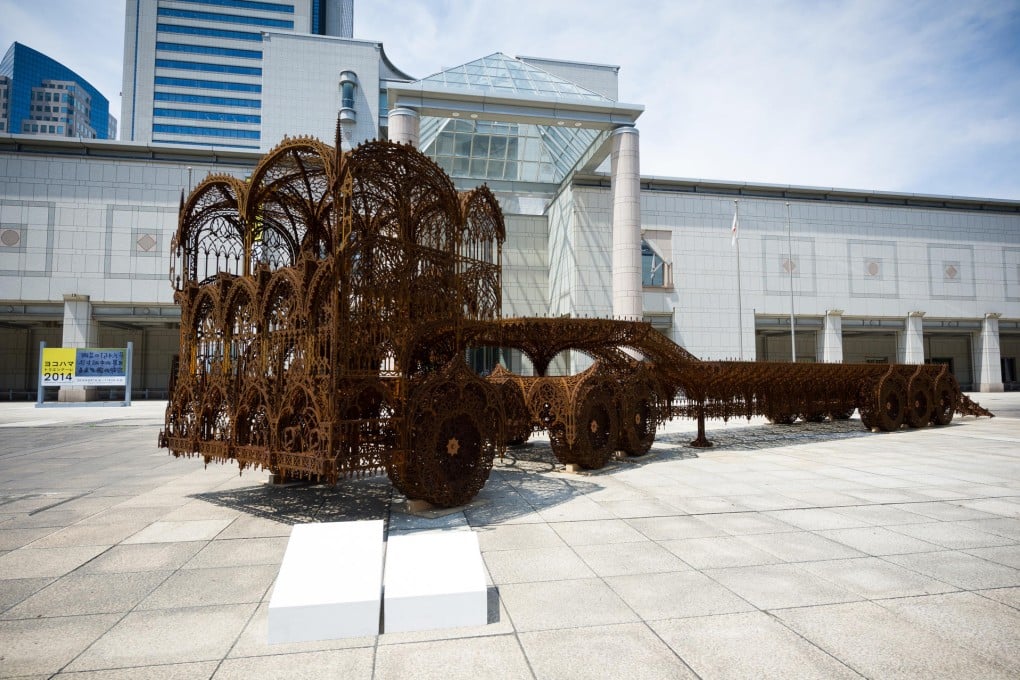 Wim Delvoye's Flatbed Trailer at the Yokohama Triennale 2014.