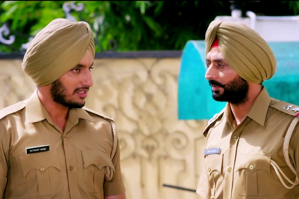 A scene from the film Kaum De Heere showing the two Sikh bodyguards who killed Gandhi.