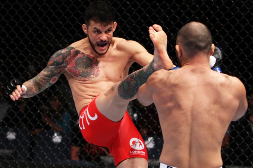 Hong Kong-based MMA fighter Alberto Mina dominated his fight against Shinsho Anzai in Macau on Saturday night. Photo: SCMP Pictures