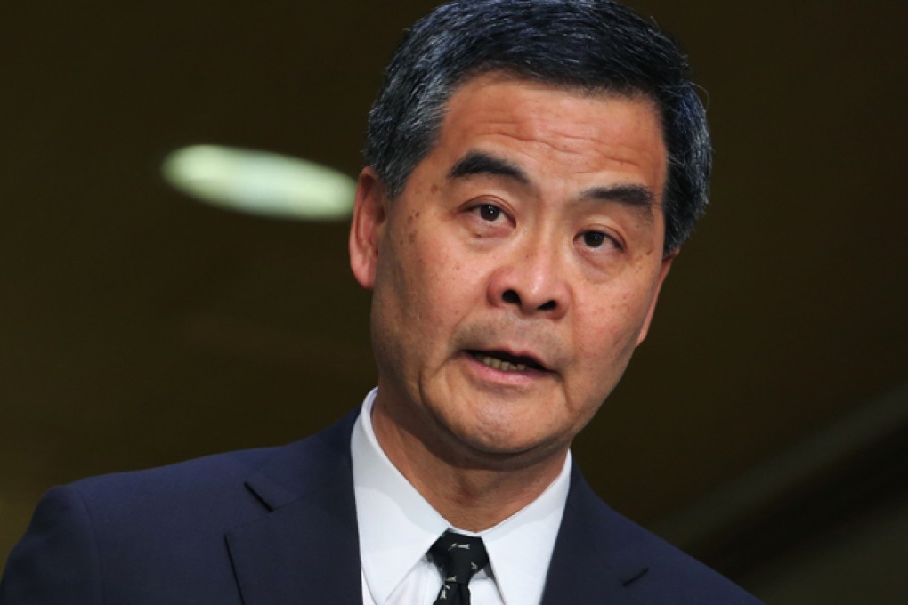 The government's reform report, presented by Chief Executive Leung Chun-ying, may face a legal challenge. Photo: Felix Wong