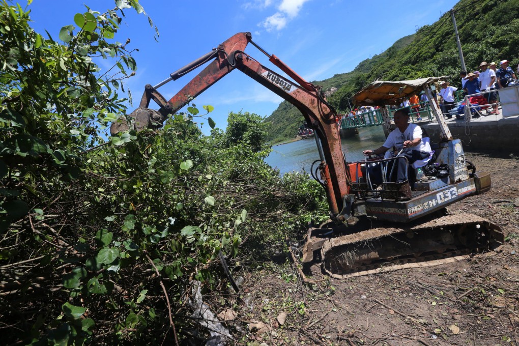 Mangrove removal.