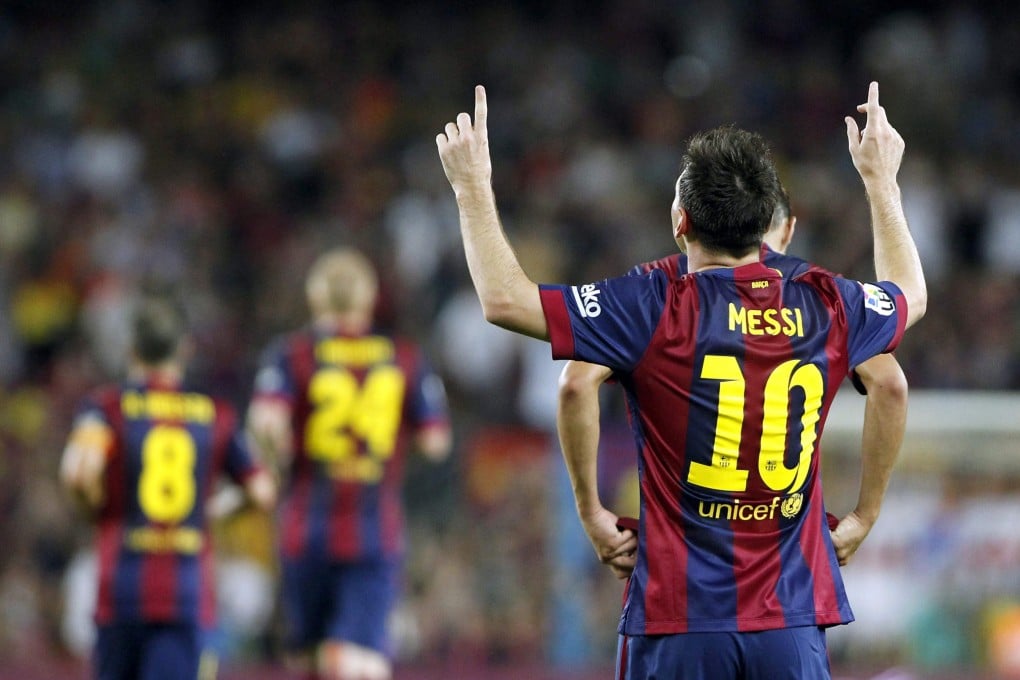 Barcelona's Lionel Messi sets the bar high for the new season with two goals on opening day. Photo: EPA
