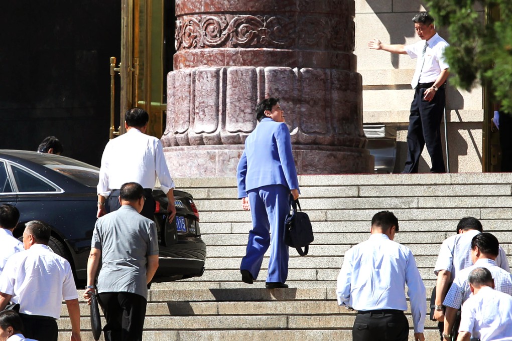 Rita Fan at the Great Hall of the People for a meeting of the Standing Committee of the National People's Congress. Photo: Simon Song