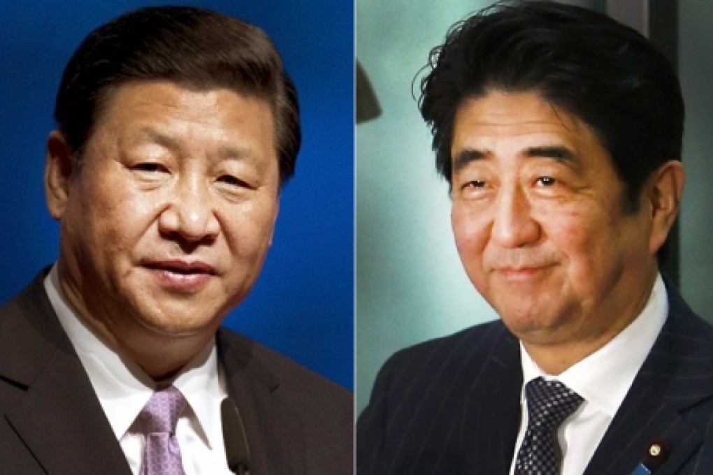 President Xi Jinping (left) and Shinzo Abe have had no official talks since the Japanese prime minister came to power, but both sides have recently made moves towards mending fences.  Photo: SCMP Pictures
