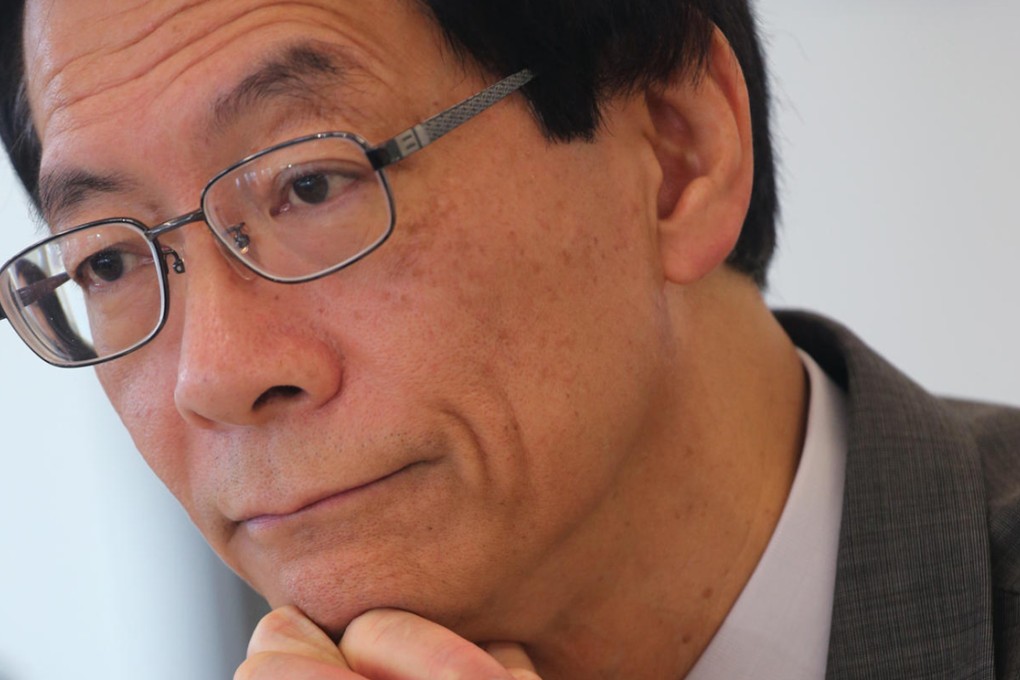Polytechnic University president Timothy Tong Wai-cheung attended a media gathering yesterday.
