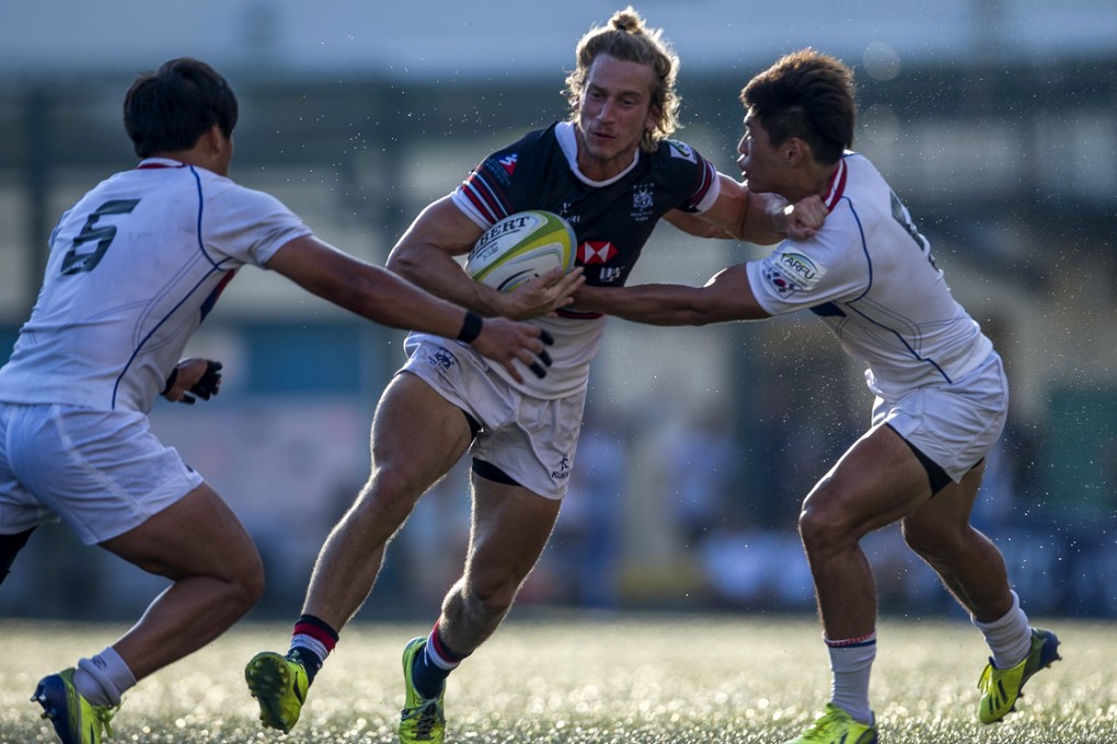 Hong Kong winger Tom McQueen – star of the show in the Hong Kong Asian Sevens – can expect to receive a lot more attention from opponents during next month’s Asian Games in Korea. Photo: Xaume Olleros/Power Sport Images